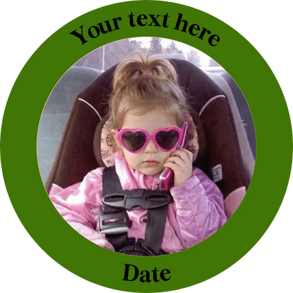 Custom Photo Stickers Personalized Waterproof Round Text Labels Custom Image Birthday Party Gift Wrapping Decor DIY Souvenir Kit