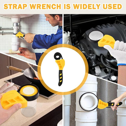6inch Multifunctional Belt Wrench Oil Filter Puller Strap Spanner Chain Wrench Strap Opener Adjustable Disassembly Tool