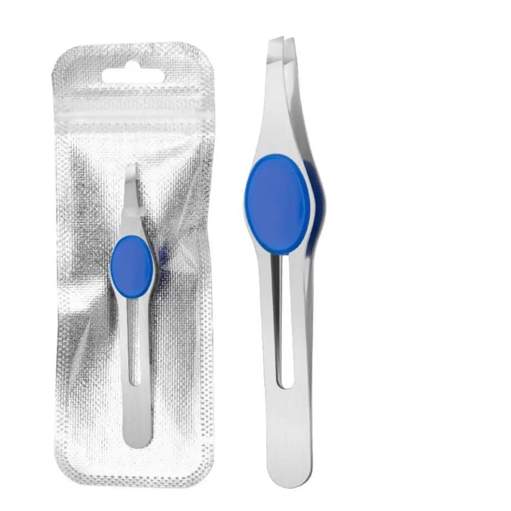 Professional Stainless Steel Eyebrow Tweezer Hair Beauty Fine Hairs Puller Slanted Eye Brow Clips Removal Makeup Tool