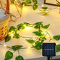 7M/12M/17M Maple Leaf Vine Fairy Lights String LED Solar Light Garden Decoration Waterproof Solar Lamp Wedding Christmas Garland