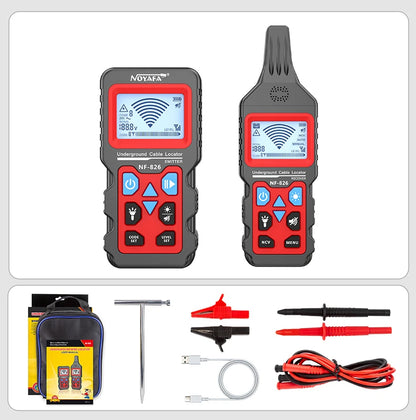 NOYAFA NF-826 Underground Cable Tester Locator Wire Tracker Detection Wall Electrical Lines Water and Gas Supply Pipeline Path