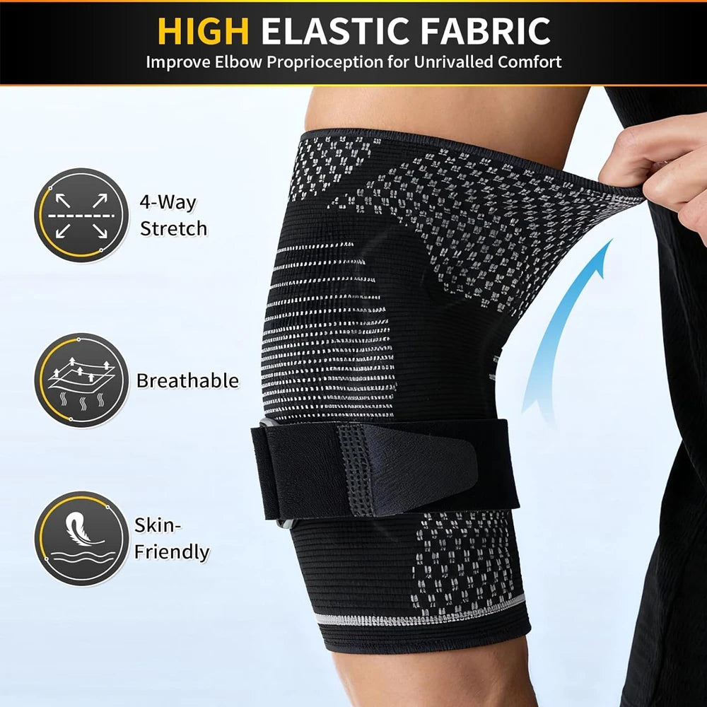 1PCS Elbow Brace - Tennis Compression Sleeve - Wrap for Golfers,Left or Right Arm - Tendonitis Support Strap for Golf,Men Women