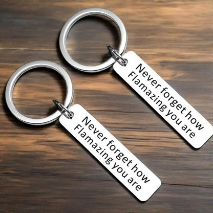 Personalized Engraved Keychain - Custom Name Initials Metal Key Ring - Perfect Daily Accessory & Birthday Christmas Gift