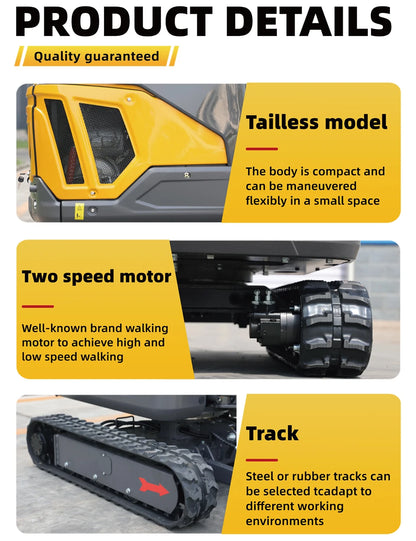 Mini excavator mini digger 1 ton excavator fast delivery digger CE/Euro 5 Diesel excavator 1.6 ton home digger customized