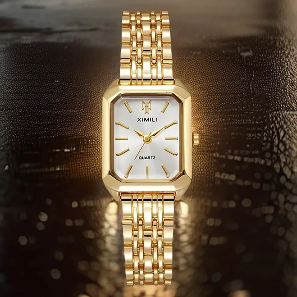 Hot Selling 2025 Fashion Women's Minimalist Square Quartz Watch Casual Sports Orange Silicone Women Gift Clock Watches