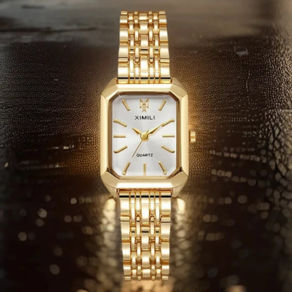 Hot Selling 2025 Fashion Women's Minimalist Square Quartz Watch Casual Sports Orange Silicone Women Gift Clock Watches