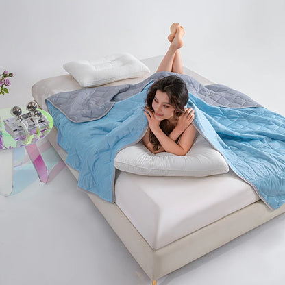Grade A Cooling Summer Blanket for Bed Soft Breathable King Summer Quilt Queen Air Condition Comforter Lightweight Cool Duvet