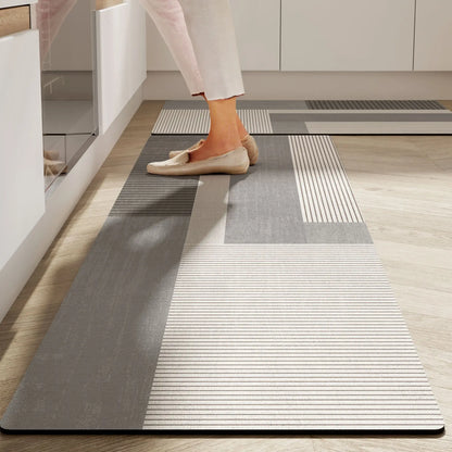 Super Absorbent Shower Bath Mat Bathroom Anti-Slip Carpet Rug Simple Kitchen Entrance Soft Door Bathtub Side Bath Mat Home Decor