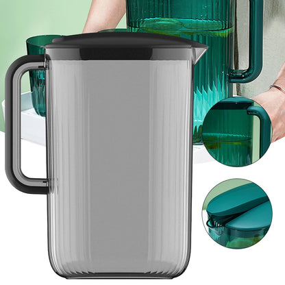 2200ml Cool Water Jug Transparent Refrigerator Water Kettle And Cups Water Pot With Handle Large Capacity Office Household Jug