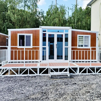 Customize Foldable Modular Expandable Container House 20ft 2 Bedrooms Bathroom Terrace with Roof Foldable House Collapsible Home