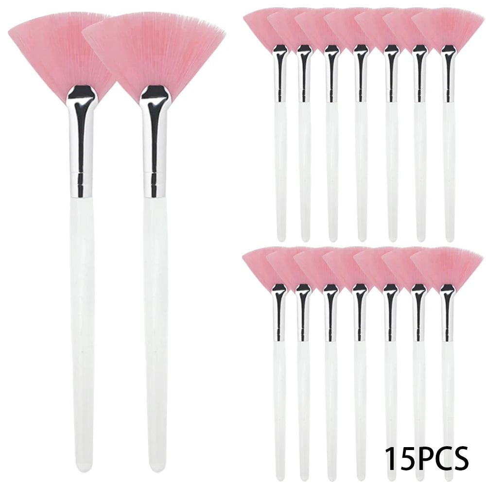3/9 Pieces Facial Fan Mask Brushes Soft Mask Brush Applicator Esthetician Facial Mask Brushes For Women Girls Cosmetic Tools