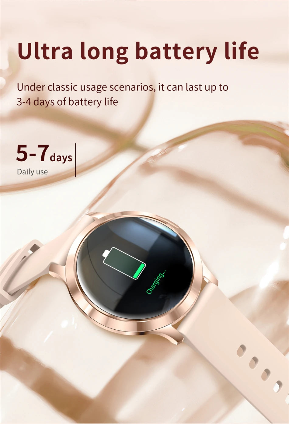 Nowy Smartwatch dla Kobiet 1.32 Cala AMOLED HD Ekran Sportowy Fitness Wodoodporny Zegarek Połączenia Bluetooth Cyfrowy Smartwatch Damski
