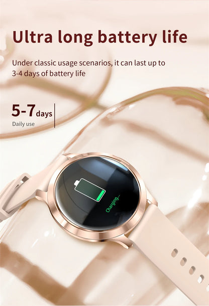 Nowy Smartwatch dla Kobiet 1.32 Cala AMOLED HD Ekran Sportowy Fitness Wodoodporny Zegarek Połączenia Bluetooth Cyfrowy Smartwatch Damski