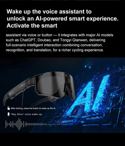 Lenovo 1600w AI Smart Camera Glasses Anti-shake 1080P Video Photo Cycling Sport ChatGPT Sunglasses DualMic 32GB Windproof Goggle