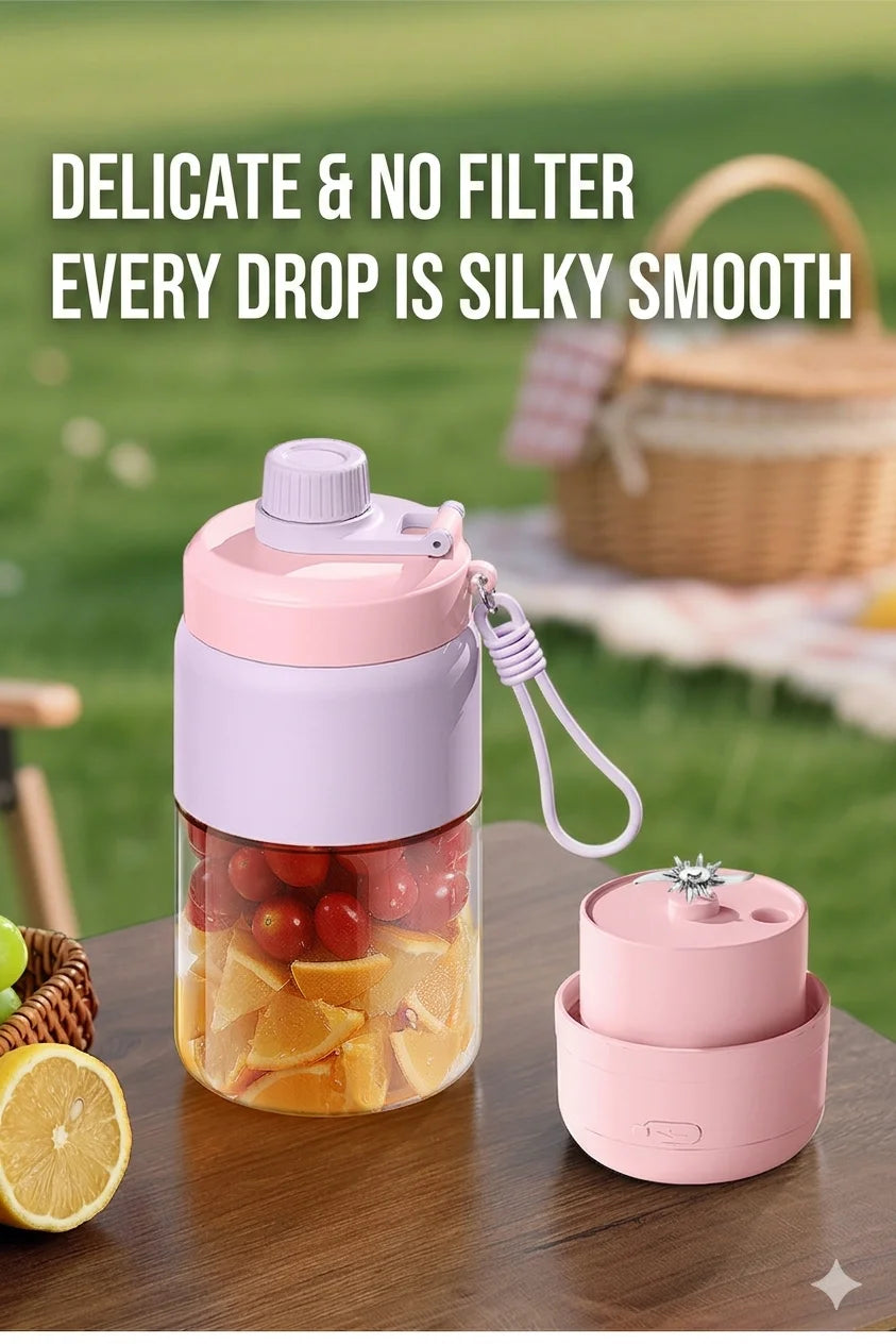 Portable Blender 38 Blades Electric Juicer Cup Rechargeable Smoothie Maker Wireless Automatic Fruit Mixer for Gym Travel Camping