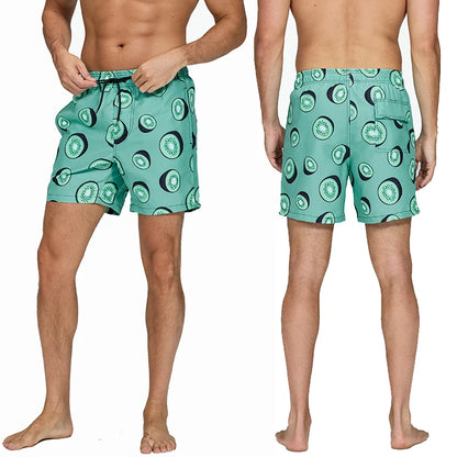 Escatch 2026 Summer New Mens Shorts Polyester Quick Dry Board Mesh Liner Side Pockets Run Gym Swimsuit Surf Swim Trunks For Man