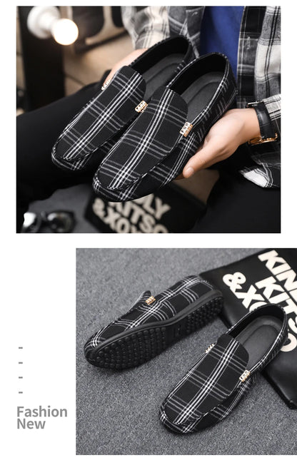 Classic Design Loafers Men Summer Slip-on Men's Casual Shoes Breathable Flat Shoes Comfy Non-slip Driving Shoes Man Moccasins