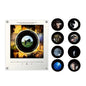 Creative Vinyl Music Player Fridge Magnet Decor,with 9Pcs NFC Rotating Disc Cards ,NFC Sensing Vinyl Song Player Night Light