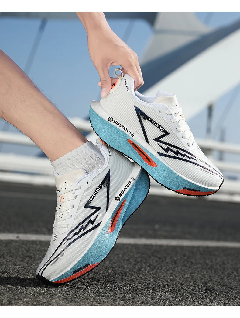 Marathon Men Sports Running Shoes Carbon Board Air Cushion Breathable Lightweight Woman Comfortable Athletic Basketball Sneakers