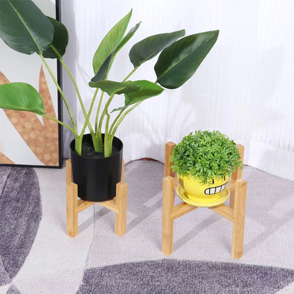 Floor-Standing Bonsai Display Stand Wood Flowerpot Holder Flower Pot Base Indoor Outdoor Home Decoration Tray Garden Supplies