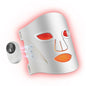 LED Face Mask 5 Light Modes Full Face Beauty Device Detachable Controller 10/15/20 Min Timer Rechargeable At Home Skin Care