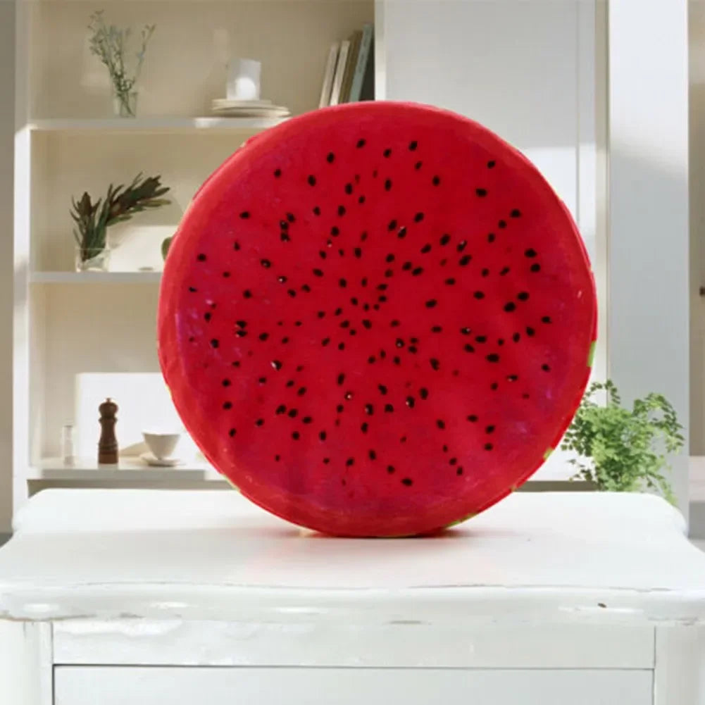 Cartoon Fruits Print Round Bar Chair Cushion Cover Anti-Slip Seat Cushion Slipcover Soft Stool Cushion Covers For Living Dining