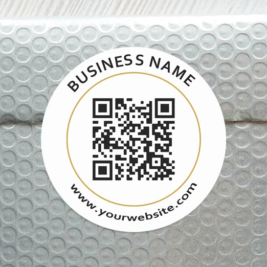 48PCS Customizable Enterprise Website Logo QR Code Stickers - Square/Circular Design with Adhesive Backing, Gift Packaging