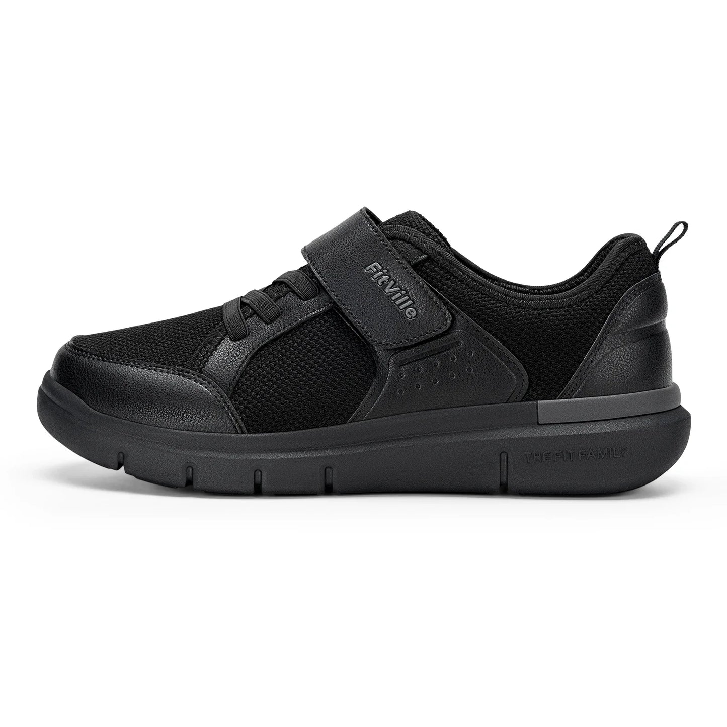 FitVille Wide Toe Box Diabetic Walking Shoes For Men Lightweight Non-Slip Breathable Casual Shoe For Swollen Feet Outdoor
