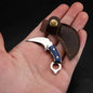New Mini Wood Handle Keychain Pocket Knife Stainless Steel Camping Small Mini Portable Knife Peeler Fixed Blade Multi EDC Tool
