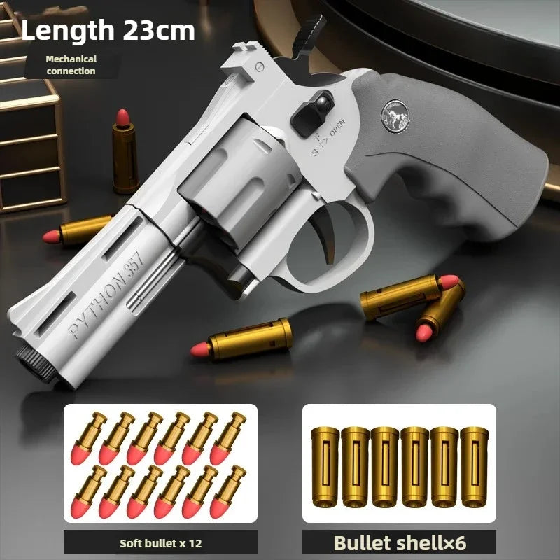 ZP5 357 Revolver Launcher Pistol EVA Soft Dart Bullet Toy Gun Airsoft CS Outdoor Shooting Game Kids Adult Gift