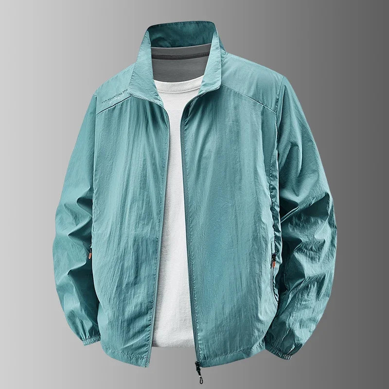 Sunscreen Jacket for Men Summer Thin Lightweight Breathable UV Protection Ice Silk Outdoor Fishing Hiking Sikn Coats