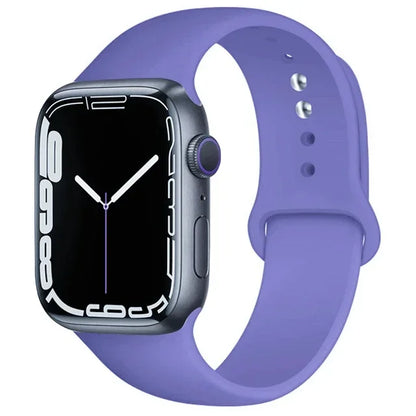 Silicone Band For Apple Watch straps 49mm 40mm 44 mm 45mm 46mm 42mm 41mm 38mm sports bracelet iWatch series 10 9 8 3 SE ultra 2