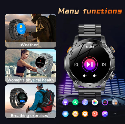 LIGE 2026 New Ultra Military Grade 1000mAh Battery Smart Watch For Men IP68 Waterproof Sports Fitness Bluetooth Call Smartwatch