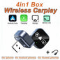 CarRocket 4in1   Carplay Adapter Wired To Wireless Android Auto Mirror Link Smart MiNi Ai Box USB Plug and Play Bluetooth WiFi