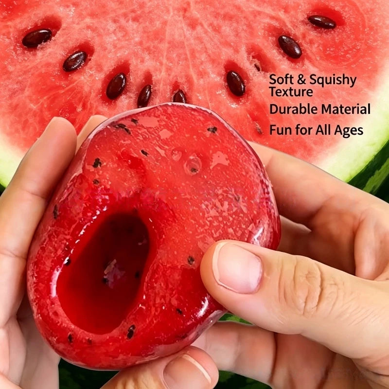Handmade Watermelon Slushy Squishy Toy Realistic Fruit Simulation Soft Slow Rebound Stress Relief Squeeze Model for Adults