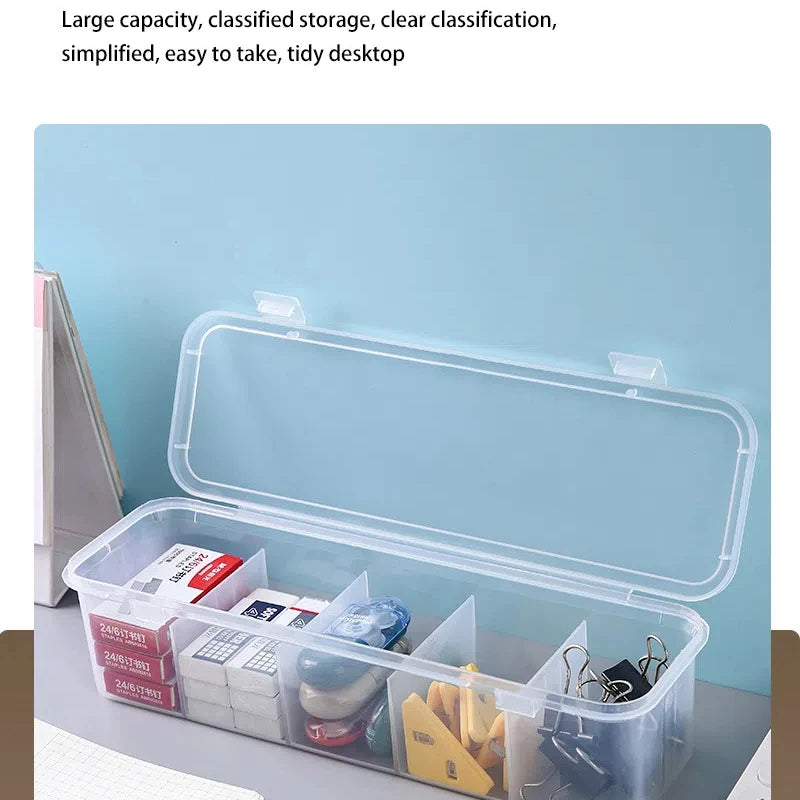 Transparent Data Cable Organizer Case Classification Dustproof Card Organizer Lid Clutter Collection Box for Office Home New