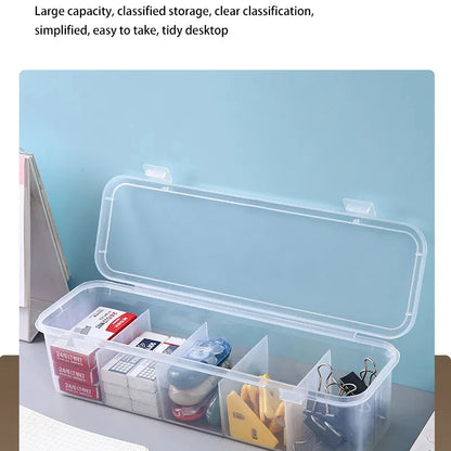 Transparent Data Cable Organizer Case Classification Dustproof Card Organizer Lid Clutter Collection Box for Office Home New