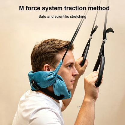 Adjustable Height Neck Stretcher Portable Suspension Trainer Belt for Home Office Gym Travel - Neck Relief And Stretches Support