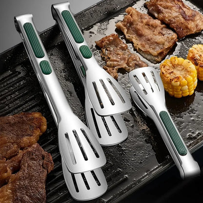 New Stainless Steel Food Tongs BBQ Meat Salad Bread Clip Barbecue Grill Buffet Clamp Non-slip Tong Cooking Tools Kitchen Gadgets