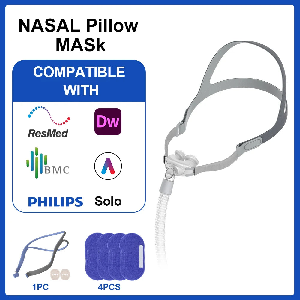 Resoxy Cpap Nasal Pillows Mask exchange Resmed Airfit P10 Sleep Apnea Nose Mask For Cpap&Bipap With S/M/L 3 Sizes Silicone