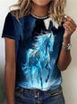 2025 New 3D Cat Print Ladies Urban Street Fashion T-shirt Animal Lover T-shirt Summer Everyday Casual Ladies Short Sleeve Top