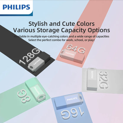 PHILIPS Cute 128GB USB Flash Drive Novelty Soft Silicone Memory Stick USB Thumb-Drive Cartoon for PC/Tablets/Mac/Laptop