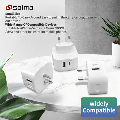 Ładowarka PD+USB do telefonu, ładowarka sieciowa, przenośna ładowarka ścienna