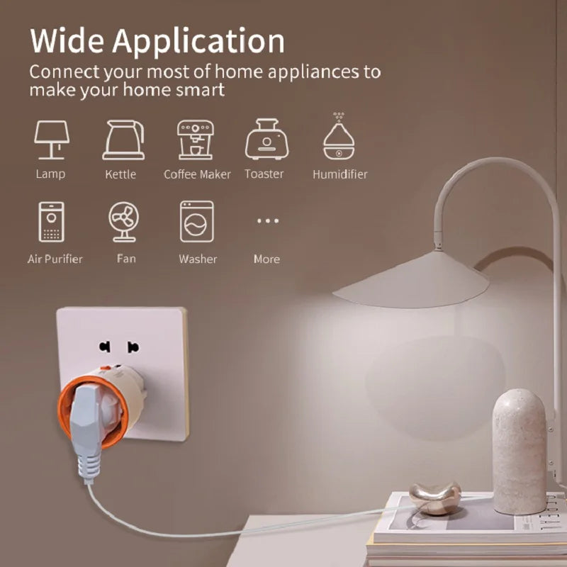 Tuya Zigbee EU Plug 16A Smart Home Voice Control Energy Monitoring Child Lock Schedule Timer Power Socket for Alexa Google Home