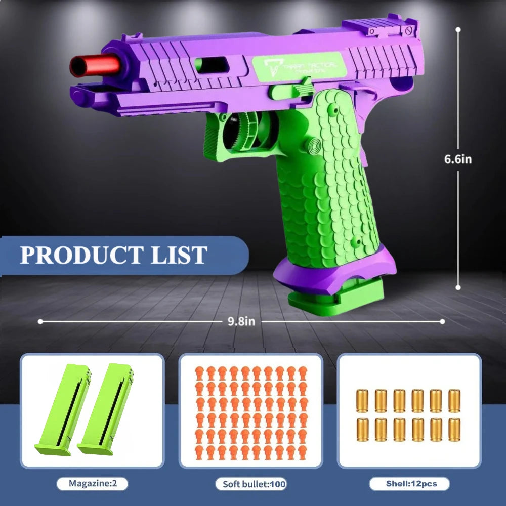 Automatic Shell Bullet Toy Gun, Educational Shooting Game Toy, Very Suitable for Outdoor Multiplayer Cooperative Games