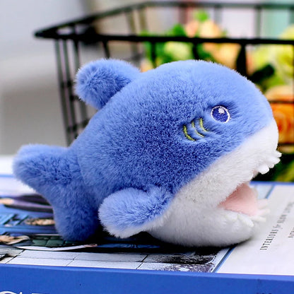 Seal Shark Whale Beluga Keychain Pendant Doll Mini Marine Animal Plush Keyring  Backpack Pendant Decor Kawaii Pendant Doll