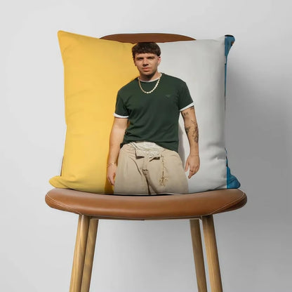 1pc Quevedo Spanish Rapper Throw Pillow Cover, 2D Double-Sided Print Soft Polyester Cushion Case for Home Sofa Bedroom Car Decor