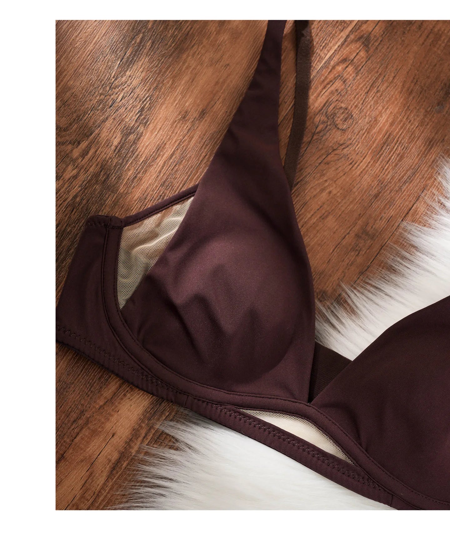 Sexy Deep V Rabbit Ear Bra, Wireless Invisible Summer Bra for Women, Thin Breathable Comfort Bralette Small Chest No Underwire