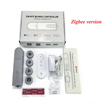 WiFi Smart Blind Motor Zigbee Electric Curtain Drive Shutter with RF Remote Tuya APP Control Alexa Google Assistant Alice