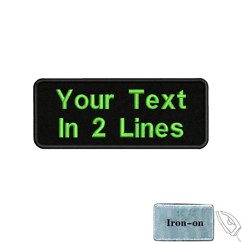 1PC 10cm X 4cm Custom Personalized Name Number Patch Stripes Badge Tags Chevrons Armband Iron On Embroidered